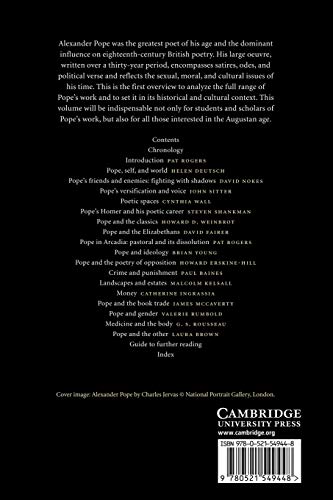 The Cambridge Companion to Alexander Pope (Cambridge Companions to Literature)