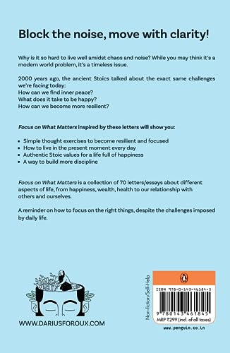 Focus on What Matters: A Collection of Stoic Letters on Living Well - Retail Maharaj