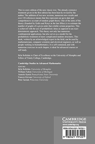 Random Graphs: 73 (Cambridge Studies in Advanced Mathematics)