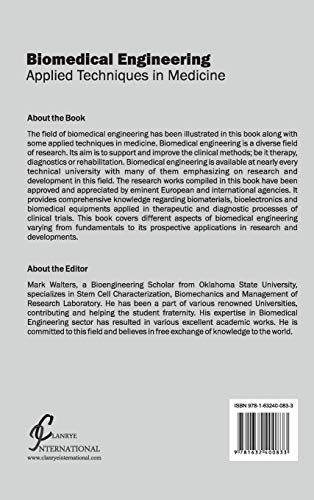 Biomedical Engineering - Applied Techniques in Medicine - Retail Maharaj