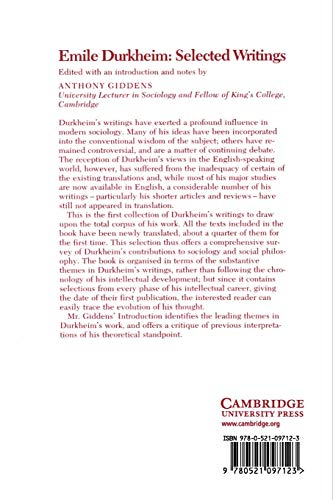 Emile Durkheim: Selected Writings