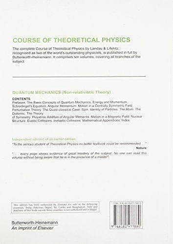 Quantum Mechanics - Nonrelitavistic Theory: Course Of Theoretical Physics - Vol. 3 - Retail Maharaj