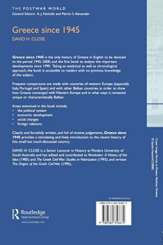Greece since 1945: Politics, Economy and Society (The Postwar World) - Retail Maharaj