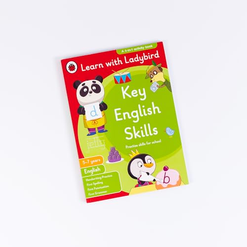 Key English Skills: A Learn With Ladybird 4 in 1 Activity Book – Handwriting Practice, First Spelling, First Punctuation & First Grammer - Practice Skills for School (5-7 Years) - Retail Maharaj