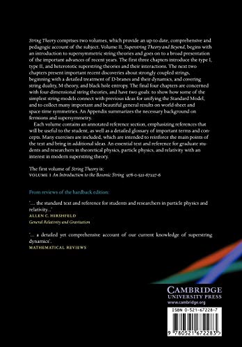 String Theory (2) (Cambridge Monographs on Mathematical Physics)