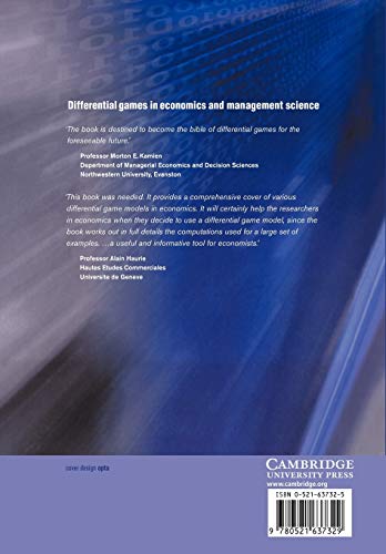 Differential Games in Economics and Management Science