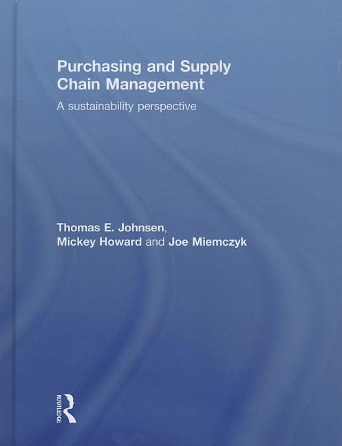 Purchasing and Supply Chain Management: A Sustainability Perspective - Retail Maharaj
