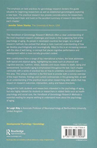 Handbook of Gerontology Research Methods: Understanding successful aging (Research Methods in Developmental Psychology: A Handbook Series) - Retail Maharaj