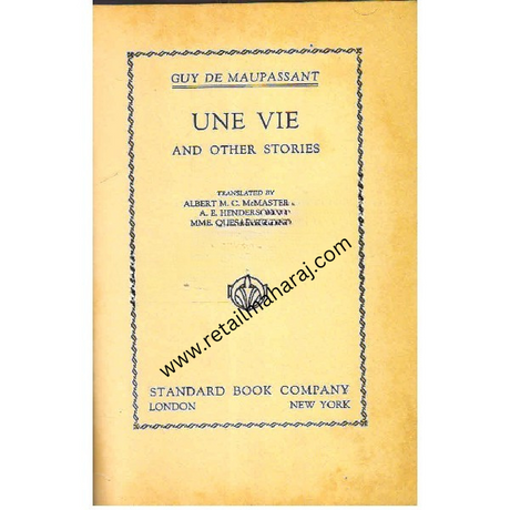 Une Vie and Other Stories - Retail Maharaj