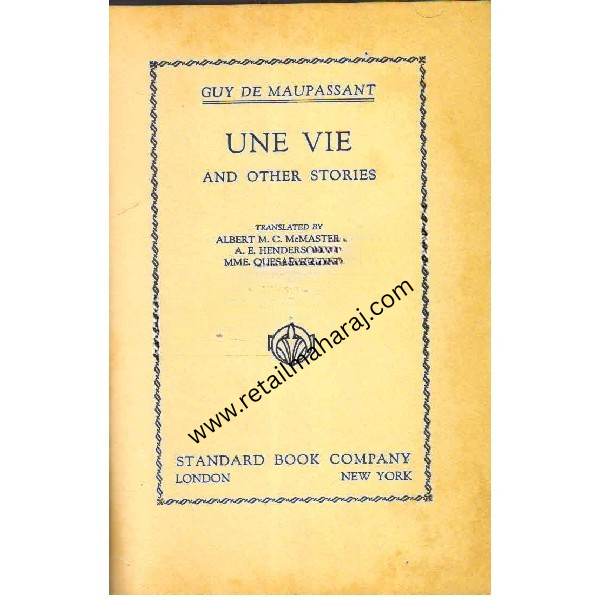 Une Vie and Other Stories - Retail Maharaj