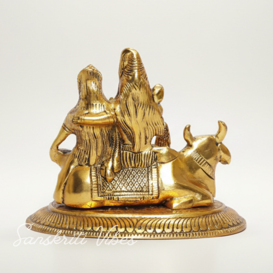 Shiva Parivar Idol Metal Statue Lord Shiva Family Murti for Home Mandir Puja Vastu Prosperity Decor Handcrafted