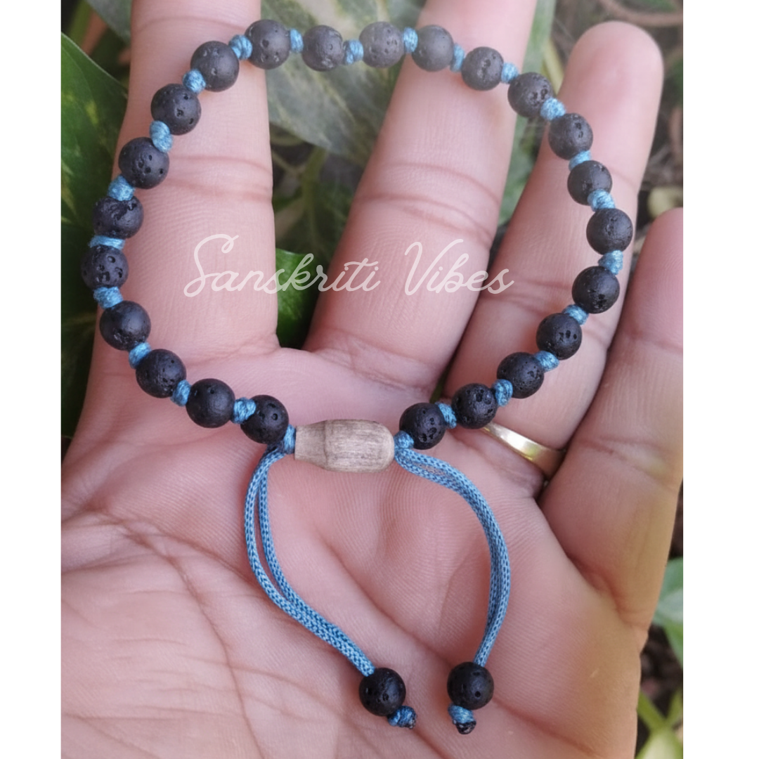 Krishna Spatika Bracelet Krishna Shaligram Bracelet Adjustable Spiritual Healing Bracelet for Men and Women