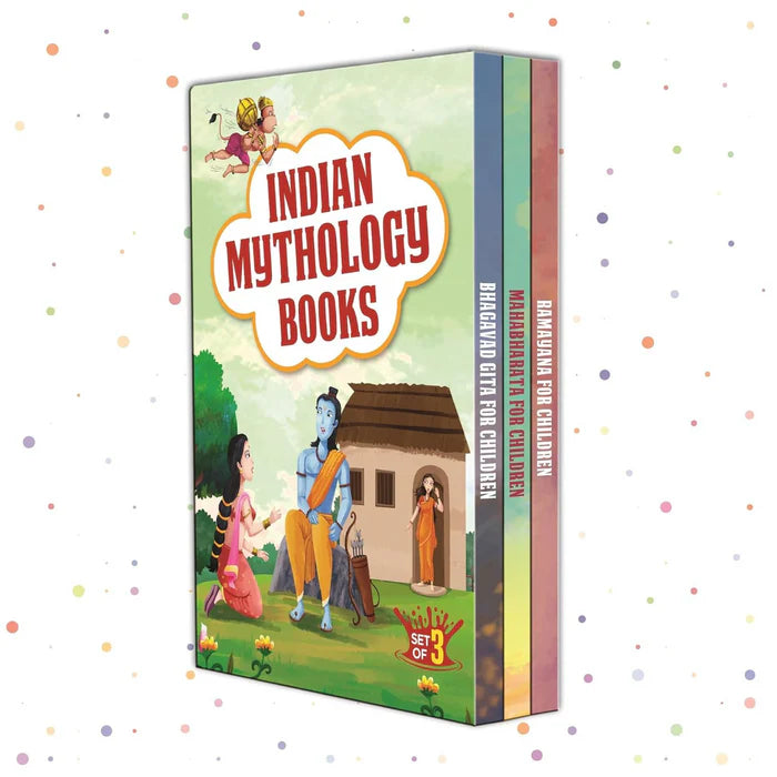 Set of 3 Mythology Story Books -Ramayana, Bhagavad Gita , Mahabharata for Children - Retail Maharaj