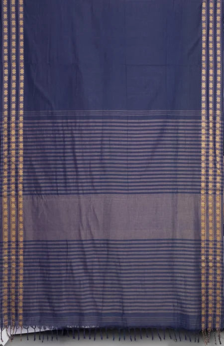 Santipuri Cotton Saree – Blue - Retail Maharaj