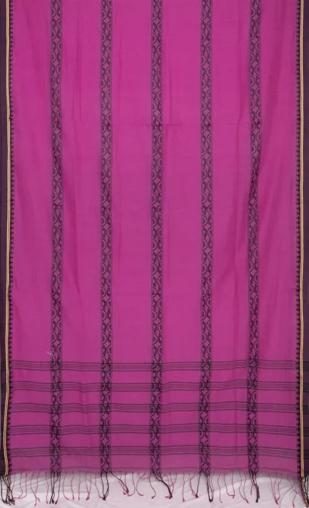 Santipuri Cotton Saree – Magenta - Retail Maharaj