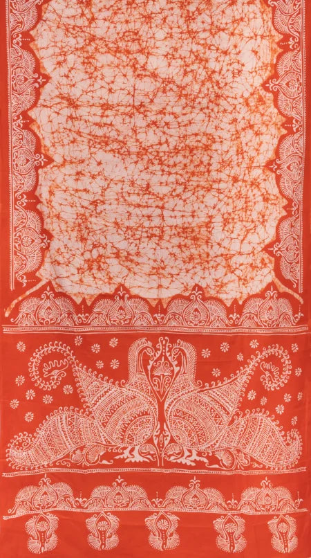 Batik Cotton Saree – Multi Colour - Retail Maharaj