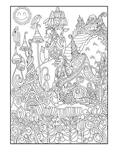 Creative Haven Whimsical Houses Coloring Book