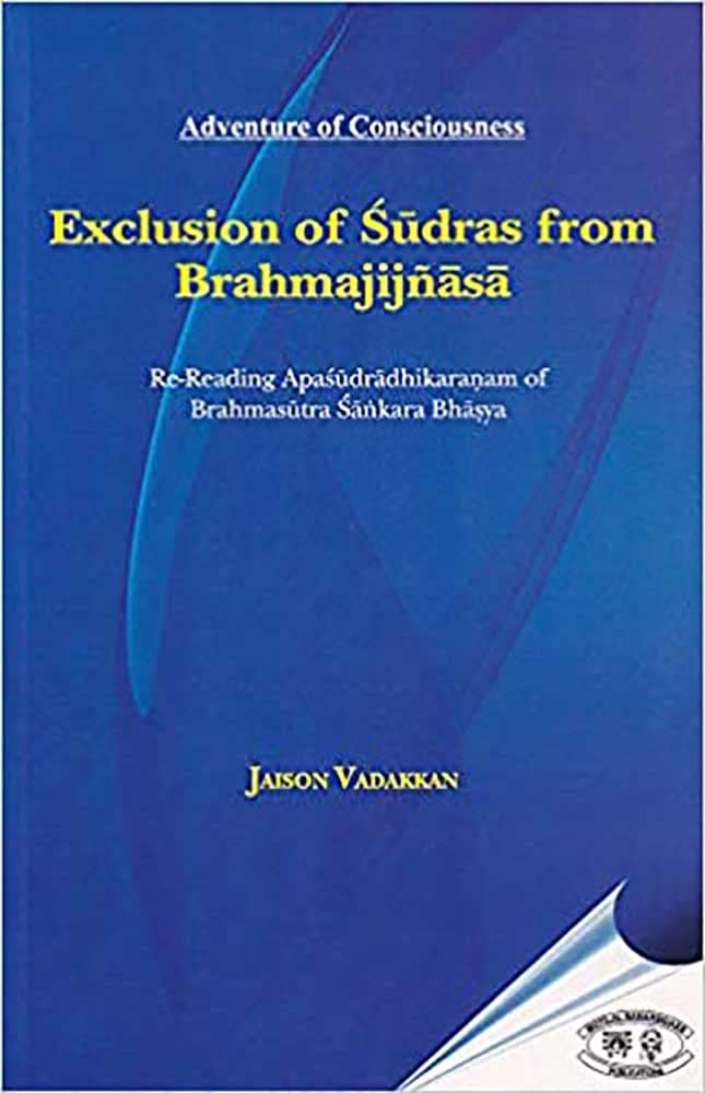 Exclusion of Sudras from Brahmajijnasa (Engli - Retail Maharaj
