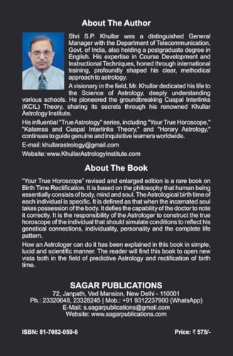 Your True Horoscope (Birth Time Rectification) Revised & Enlarged The Original Book By S P KHULLAR - (English Version) - Retail Maharaj