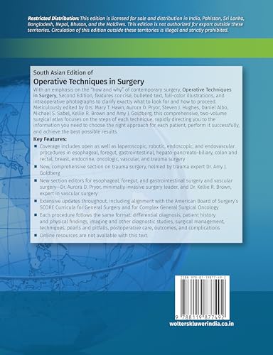 Operative Techniques in Surgery, 2nd South Asian ed