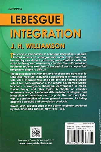 Lebesgue Integration (Dover Books on Mathema 1.4tics) - Retail Maharaj