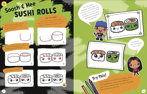Draw with Art for Kids Hub Cute and Funny Foods - Retail Maharaj