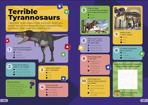 Kahoot! Quiz Time Dinosaurs: 250 Trivia Questions (with QR Codes Inside for 150 Interactive Bonus Questions) – Educational Kids Quiz Book - Retail Maharaj
