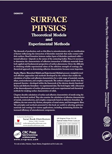 Surface Physics:Theoretical Models and Experimental Methods - Retail Maharaj