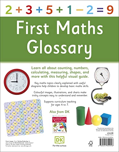 First Maths Glossary: An Illustrated Reference Guide (DK First Reference) - Retail Maharaj