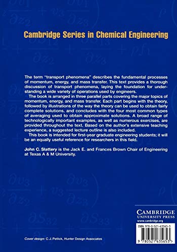 Advanced Transport Phenomena (Cambridge Series in Chemical Engineering)