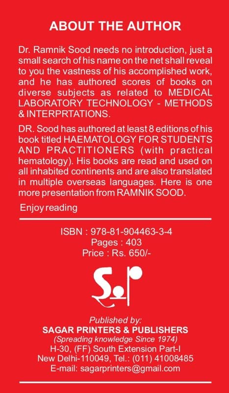Prime Haematology Short Text Book Of Haematology The Original Book Dr. Ramnik Sood M.D. - (English Version)