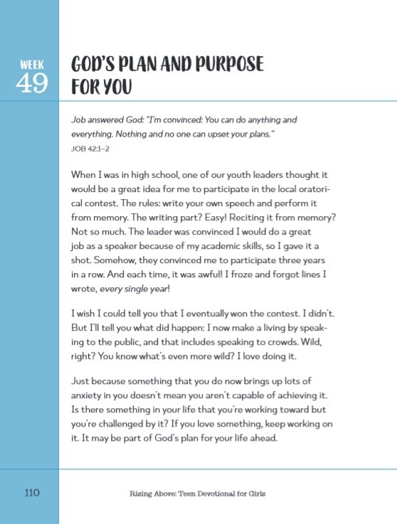 Rising Above: Teen Devotional for Girls: Prayers and Activities to Help Manage Anxiety