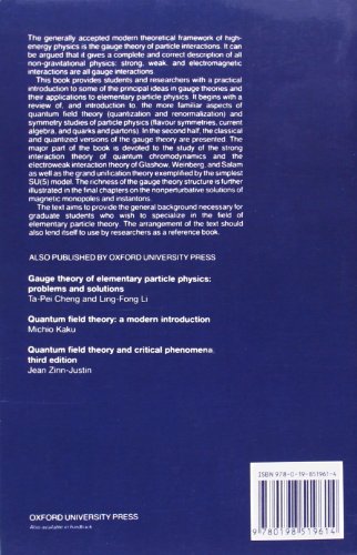 Gauge Theory of Elementary Particle Physics - Retail Maharaj