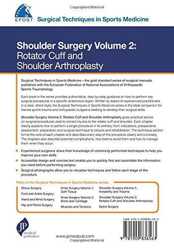 SURGICAL TECH.IN SPORTS MEDICINE SHOULDER SURGERY VOL.2 ROTATOR CUFF AND SHOULDER ARTHROPLASTY,EFOST