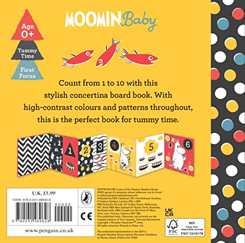 Moomin Baby: 123 Tummy Time Concertina Book - Retail Maharaj