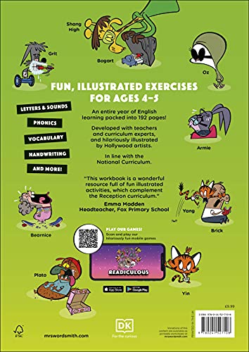 Mrs Wordsmith Reception English Colossal Workbook, Ages 4-5 (Early Years): Letters And Sounds, Phonics, Vocabulary, And More! - Retail Maharaj