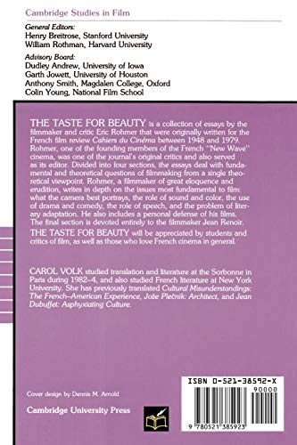 The Taste for Beauty (Cambridge Studies in Film)