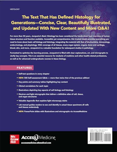 JUNQUIRA'S BASIC HISTOLOGY TEXT & ATLAS 17E (IE)