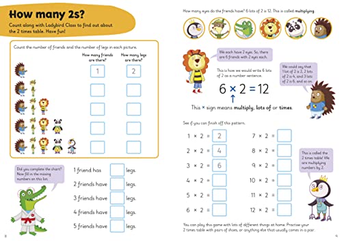 First Multiplication: A Learn with Ladybird Activity Book 5-7 years: Ideal for home learning (KS1) - Retail Maharaj