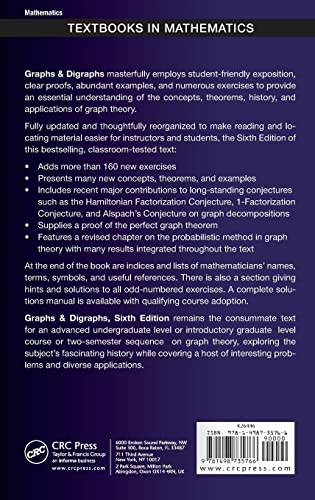 Graphs & Digraphs (Discrete Mathematics and Its Applications) - Retail Maharaj