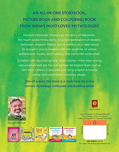 Hanuman: Anjani's Mighty Son (Read and Colour): Read and Colour, all-in-one storybook, picture book, and colouring book for children by Devdutt Pattanaik, India's most-loved mythologist | Puffin Books - Retail Maharaj