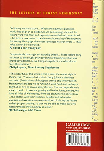 The Letters of Ernest Hemingway: Volume 5, 1932-1934 (The Cambridge Edition of the Letters of Ernest Hemingway, Series Number 5)