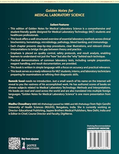 GOLDEN NOTES FOR MEDICAL LABORATORY SCIENCE