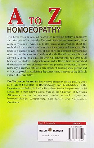 Clinical Homoeopathy - A to Z Clinical Homeopathy - Retail Maharaj