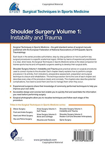 EFOST Surgical Techniques in Sports Medicine - Shoulder Surgery, Volume 1: Instability and Trauma