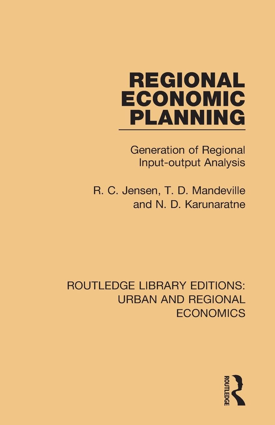 Regional Economic Planning: Generation of Regional Input-output Analysis (Routledge Library Editions: Urban and Regional Economics) - Retail Maharaj