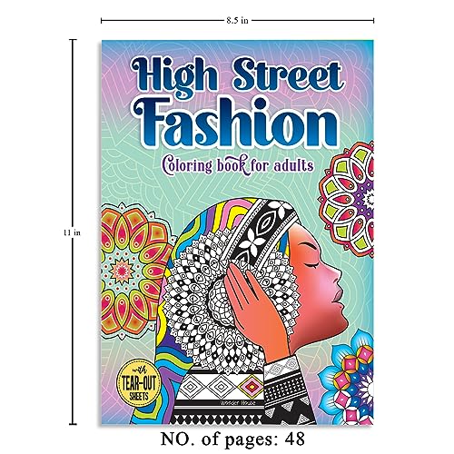 High Street Fashion Coloring book for adults - Retail Maharaj