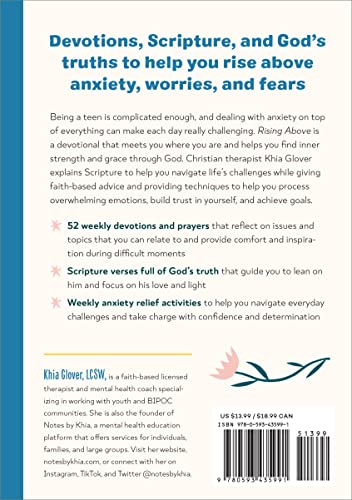 Rising Above: Teen Devotional for Girls: Prayers and Activities to Help Manage Anxiety