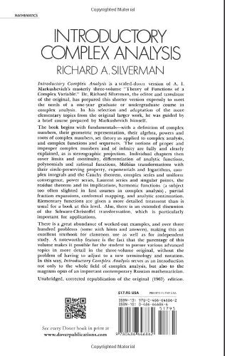 Introductory Complex Analysis (Dover Books on Mathematics) - Retail Maharaj