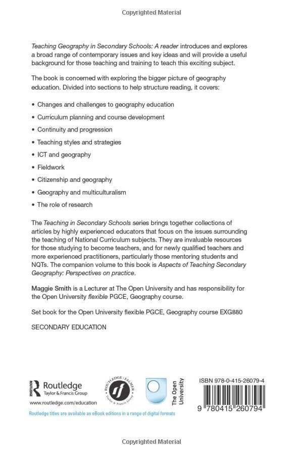 Teaching Geography in Secondary Schools: A Reader (Ou Flexible Pgce Series) - Retail Maharaj